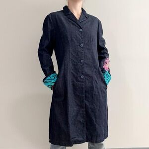 Y2K Versace Jeans Couture Y2k denim embroidered coat